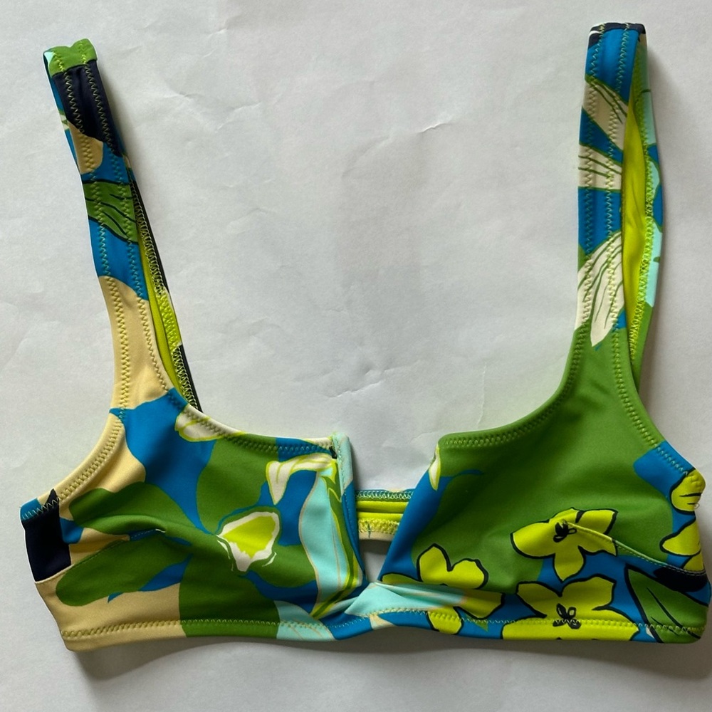 Aerie Colorful Floral Bikini Top NWOT